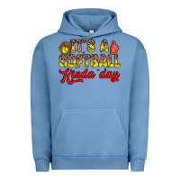 Pigment Pebble Blue it s a softball kinda day Urban Hoodie - Zillion Design Studio