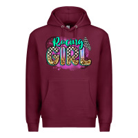 Burgundy racing girl Premium Hoodie - Zillion Design Studio