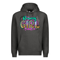Charcoal Heather racing girl Premium Hoodie - Zillion Design Studio