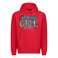 Red racing girl Premium Hoodie - Zillion Design Studio