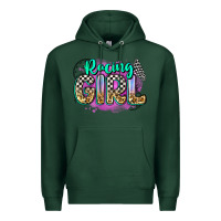 Sports Green racing girl Premium Hoodie - Zillion Design Studio