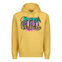 Antique Gold racing girl Premium Hoodie - Zillion Design Studio