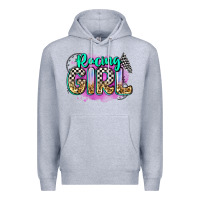 Heather Grey racing girl Premium Hoodie - Zillion Design Studio