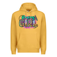 Mustard racing girl Premium Hoodie - Zillion Design Studio