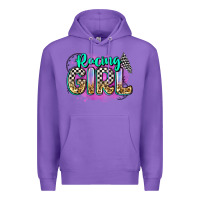 Purple racing girl Premium Hoodie - Zillion Design Studio