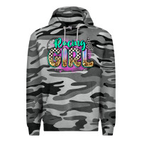 Slate Camo racing girl Premium Hoodie - Zillion Design Studio