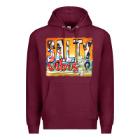 Burgundy salty vibes Premium Hoodie - texasbilliewilder