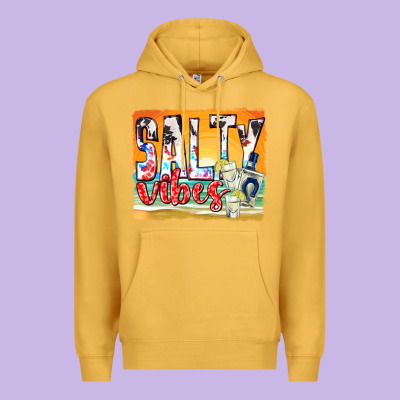 Salty Vibes Premium Hoodie Designed By Texasbilliewilder
