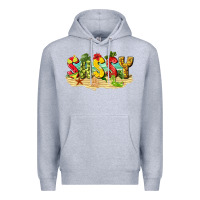 Heather Grey sassy beach Premium Hoodie - texasbilliewilder