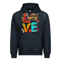 Navy love school bus Urban Hoodie - texasbilliewilder