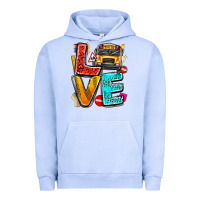 Pigment Grape Ice love school bus Urban Hoodie - texasbilliewilder