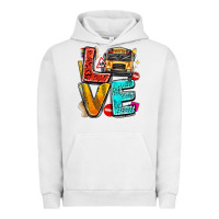 Pigment Lunar Rock love school bus Urban Hoodie - texasbilliewilder