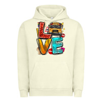 Pigment Pistachio love school bus Urban Hoodie - texasbilliewilder