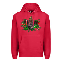 Cardinal Christmas highland calf Premium Hoodie - RanaPortraitStore