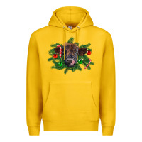 Lemon Christmas highland calf Premium Hoodie - RanaPortraitStore
