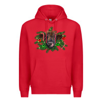 Red Christmas highland calf Premium Hoodie - RanaPortraitStore