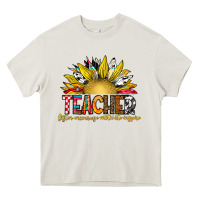 Cream Teacher Heavy Core Tee - CowhideDigitalArt