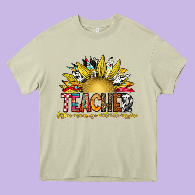 Teacher Heavy Core Tee Designed By Cowhidedigitalart
