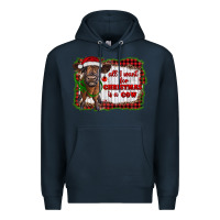 Navy all i want for christmas is a cow highland calf Premium Hoodie - RanaPortraitStore
