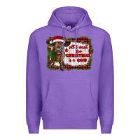 Purple all i want for christmas is a cow highland calf Premium Hoodie - RanaPortraitStore