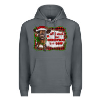 Rock all i want for christmas is a cow highland calf Premium Hoodie - RanaPortraitStore