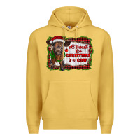 Antique Gold all i want for christmas is a cow highland calf Premium Hoodie - RanaPortraitStore