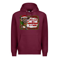 Burgundy all i want for christmas is a cow highland calf Premium Hoodie - RanaPortraitStore
