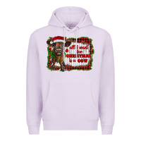 Lilac all i want for christmas is a cow highland calf Premium Hoodie - RanaPortraitStore
