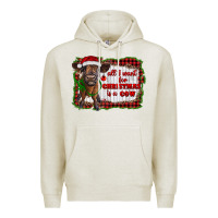 Oatmeal Heather all i want for christmas is a cow highland calf Premium Hoodie - RanaPortraitStore