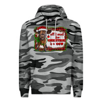 Slate Camo all i want for christmas is a cow highland calf Premium Hoodie - RanaPortraitStore