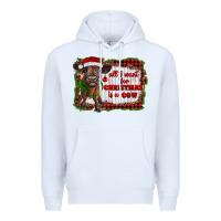 White all i want for christmas is a cow highland calf Premium Hoodie - RanaPortraitStore