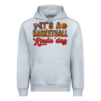 Heather Grey it s a basketball kinda day Urban Hoodie - Zillion Design Studio