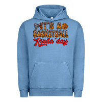 Pigment Pebble Blue it s a basketball kinda day Urban Hoodie - Zillion Design Studio