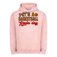 Pigment Salmon it s a basketball kinda day Urban Hoodie - Zillion Design Studio
