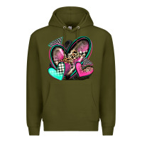 Army Green race hearts Premium Hoodie - Zillion Design Studio