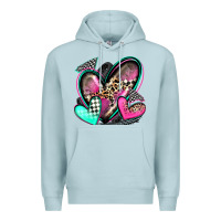 Blue Mist race hearts Premium Hoodie - Zillion Design Studio