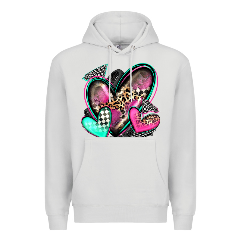 Race Hearts Premium Hoodie by Zillion Design Studio | Teevron
