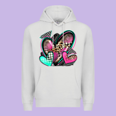 Race Hearts Premium Hoodie Designed By Zillion Design Studio