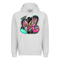 Dove Grey race hearts Premium Hoodie - Zillion Design Studio