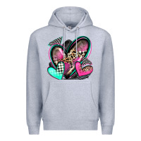 Heather Grey race hearts Premium Hoodie - Zillion Design Studio