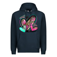 Navy race hearts Premium Hoodie - Zillion Design Studio