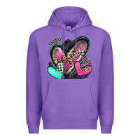 Purple race hearts Premium Hoodie - Zillion Design Studio