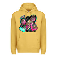 Antique Gold race hearts Premium Hoodie - Zillion Design Studio