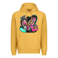 Mustard race hearts Premium Hoodie - Zillion Design Studio