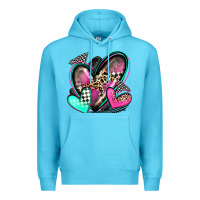 Ocean Blue race hearts Premium Hoodie - Zillion Design Studio