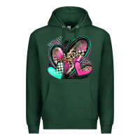 Sports Green race hearts Premium Hoodie - Zillion Design Studio