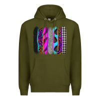Army Green race brushstrokes Premium Hoodie - Zillion Design Studio