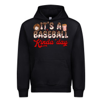 Black it s a baseball kinda day Urban Hoodie - Zillion Design Studio