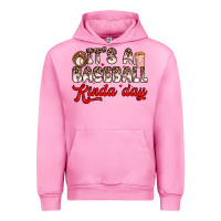 Fuchsia Pink it s a baseball kinda day Urban Hoodie - Zillion Design Studio