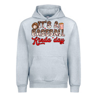 Heather Grey it s a baseball kinda day Urban Hoodie - Zillion Design Studio